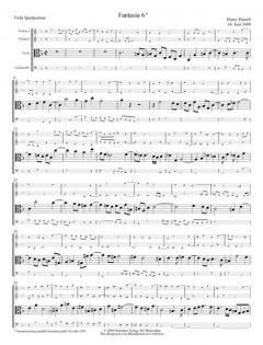 Vier Fantasien für 2 Violinen, Viola und Violoncello von Henry Purcell 