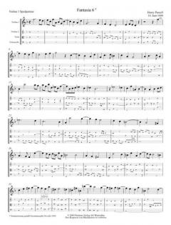 Vier Fantasien für 2 Violinen, Viola und Violoncello von Henry Purcell 