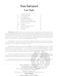 Late Night (CD incl.) 