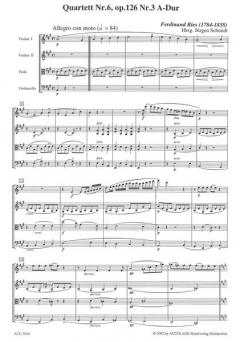 Quartett A-Dur Op. 126/3 von Franz Ries 