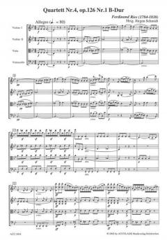 Quartett B-Dur Op. 126/1 von Franz Ries 