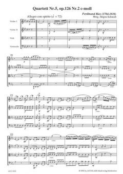 Quartett C-Moll Op. 126/2 von Franz Ries 