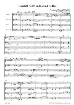 Quartett Es-Dur Op. 166/1 von Franz Ries 