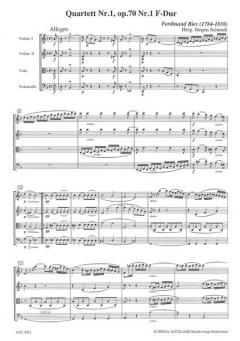 Quartett F-Dur Op. 70/1 von Franz Ries 