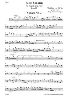 Sechs Sonaten für Fagott und Klavier Band 2 (Thaddaeus Freiherr Von Duernitz) 
