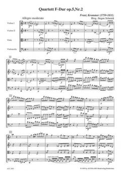 Quartett F-Dur Op. 5/2 von Franz Vincenz Krommer 