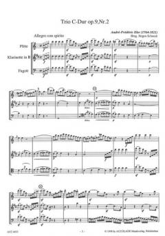 Trio Op. 9/2 C-Dur von Andre Frederic Eler für Holzbläser Trio im Alle Noten Shop kaufen
