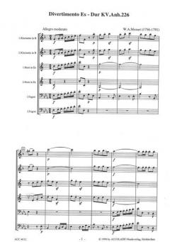 Divertimento Es-Dur KV Anh 226 (Wolfgang Amadeus Mozart) 