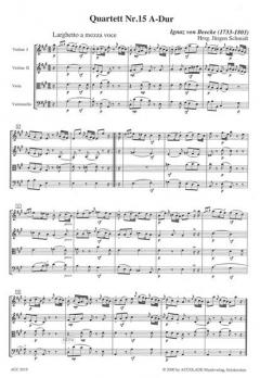 Quartett 15 A-Dur von Ignaz von Beecke 
