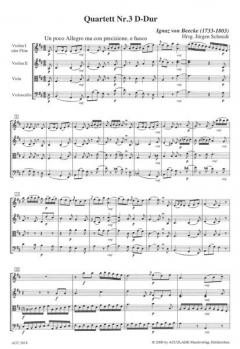 Quartett 3 D-Dur von Ignaz von Beecke 