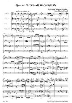 Quartett F-Moll Woo 48 von Franz Ries 