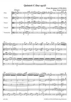 Quintett C-Dur Op. 63 von Franz Vincenz Krommer 