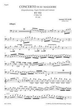 Concerto B-Dur RV 502 PV 382 F 7/24 (Antonio Vivaldi) 