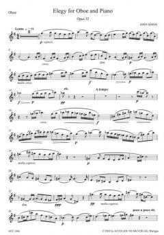 Elegy Op. 32 von John Simon für Holzbläser Duo im Alle Noten Shop kaufen