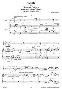 Hommage A Jaques Thibaud von Hans Posegga 