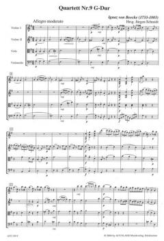 Quartett 9 G-Dur von Ignaz von Beecke 