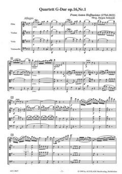 Quartett G-Dur Op. 16/1 (Franz Anton Hoffmeister) 