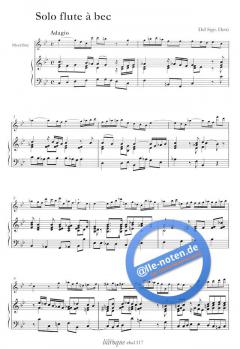 Solo Flute A Bec Del Signore Detri C-Moll 
