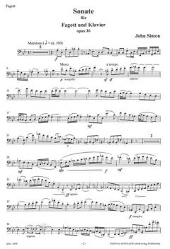 Sonate Op. 36 von John Simon 
