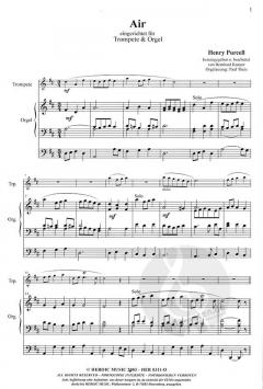 Air von Henry Purcell für Trompete & Orgel im Alle Noten Shop kaufen