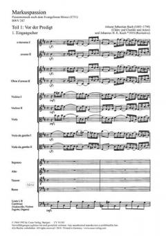 Markuspassion BWV 247 von Johann Sebastian Bach 