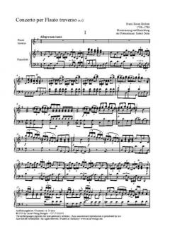 Flötenkonzert in G von Franz Xaver Richter im Alle Noten Shop kaufen