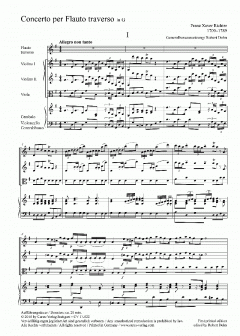Flötenkonzert in G von Franz Xaver Richter 