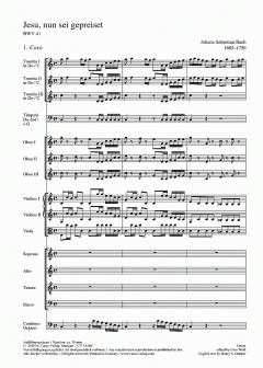 Jesu, nun sei gepreiset von Johann Sebastian Bach (Download) 