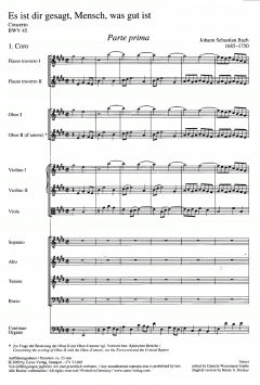 Es ist dir gesagt, Mensch, was gut ist von Johann Sebastian Bach 
