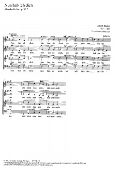 Nun hab ich dich; Der Tod ist verschlungen op. 46/10 (Albert Becker) 