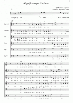 Magnificat super 'Un Pastor' 