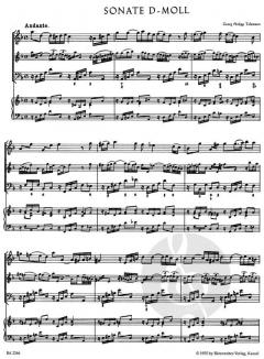 12 methodische Sonaten Heft 6 von Georg Philipp Telemann für Violine oder Flöte und Basso continuo im Alle Noten Shop kaufen
