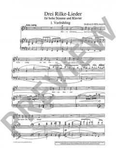 Drei Rilke-Lieder op. 16 für hohe Stimme und Klavier von Harald Heilmann 