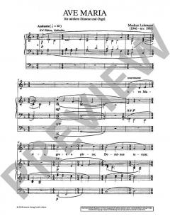 Ave Maria für mittlere Stimme und Orgel von Markus Lehmann 