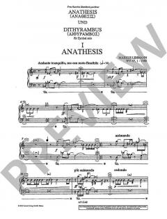 Anathesis und Dithyrambus WV 47 von Markus Lehmann für Zymbal solo