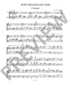 Acht Bagatellen für Oboe und Fagott von Hans-Klaus Langer für Holzbläser Duo im Alle Noten Shop kaufen