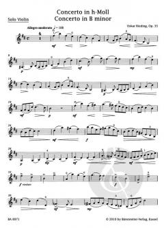 Concerto h-Moll op. 35 von Oskar Rieding 