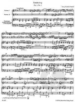 Triosonate op. 2/5 HWV 390a von Georg Friedrich Händel für zwei Violinen und Basso continuo im Alle Noten Shop kaufen