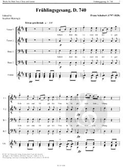 Frühlingsgesang (Schober) op. 61/1 D. 740 (Franz Schubert) 