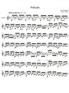 Prélude a-Moll pour Guitare von Jean Françaix 