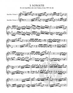6 Sonaten op. 2 Heft 1 von Georg Philipp Telemann für zwei Flöten oder Violinen TWV 40:101-103 im Alle Noten Shop kaufen