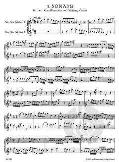 6 Sonaten im Kanon op. 5 Heft 1 von Georg Philipp Telemann für zwei Querflöten oder zwei Violinen TWV 40: 118-120 im Alle Noten Shop kaufen