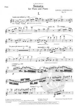 Sonata op. 23 von Lowell Liebermann für Flöte und Klavier im Alle Noten Shop kaufen