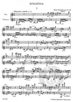 Sonatina für 2 Instrumente op.92/2b (Ernst Krenek) 