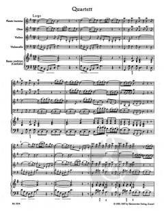 Quartett aus Tafelmusik 1 TWV 43:G 2 (Georg Philipp Telemann) 