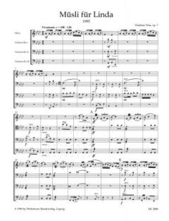 Müsli für Linda für Oboe und 3 Violoncelli (Vladimír Vlna) 