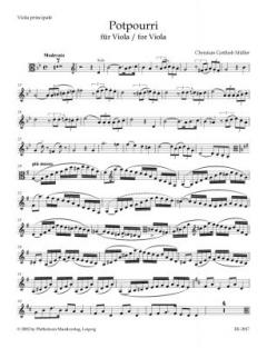 Potpourri für Viola und Streichquartett von Christian Gottlieb Müller 