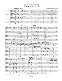 Streichquartette op. 3 Nr. 1-3 (Urtext von Christian Gottlieb Müller im Alle Noten Shop kaufen (Stimmensatz)