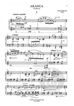 Akanua von Violeta Dinescu für Klavier (1973) (zgl. erster Satz von 'Suita') im Alle Noten Shop kaufen