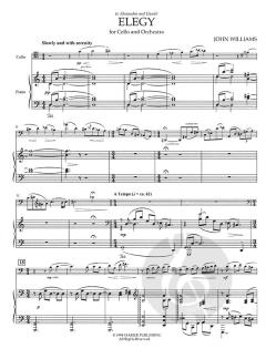 Elegy For Cello And Orchestra (Solo Cello With Piano Reduction) von John Williams im Alle Noten Shop kaufen